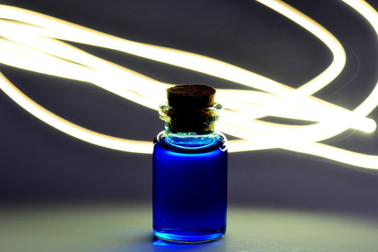 Calming and Energising Yoga Mat Sprays in Sustainable Blue Glass Bottles for Mindful Wellness_ZestySpiritz