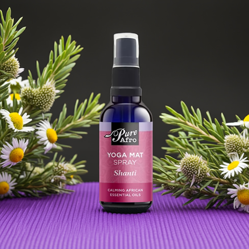 Calming Yoga and Exercise Mat Spray_ZestySpiritz containing Cape Chamomile and Cape Snowbush Essential Oil