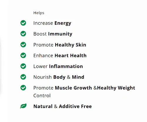 Moringa capsules for energy and immune support benefits: energy, immunity, healthy skin, heart health, and weight control.