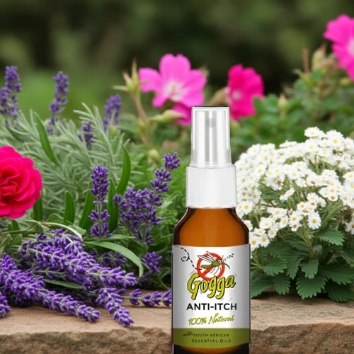 Natural Anti-Itch Spray containing Lavender_Tea Tree_Cape Snowbush_Rose Geranium_Organic Oils_ ZestySpiritz