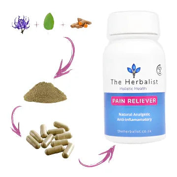 Natural Wellness Support Capsules 60 with Turmeric & Herbs for pain relief and inflammation reduction.