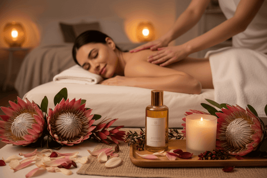 Aromatherapy Mist and Massage Oils for Calming Sleep used in a relaxing treatment just before bedtime