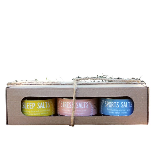 3 x 140 g favourite bath salt tubs - Gift Collections - Salt Soaks | ZestySpiritz™