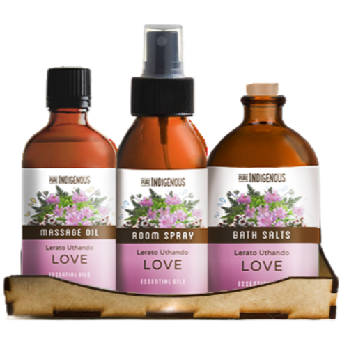 LoveGiftSet_Natural Massage Oil, Room Spray and Bath Salt_ZestySpiritz